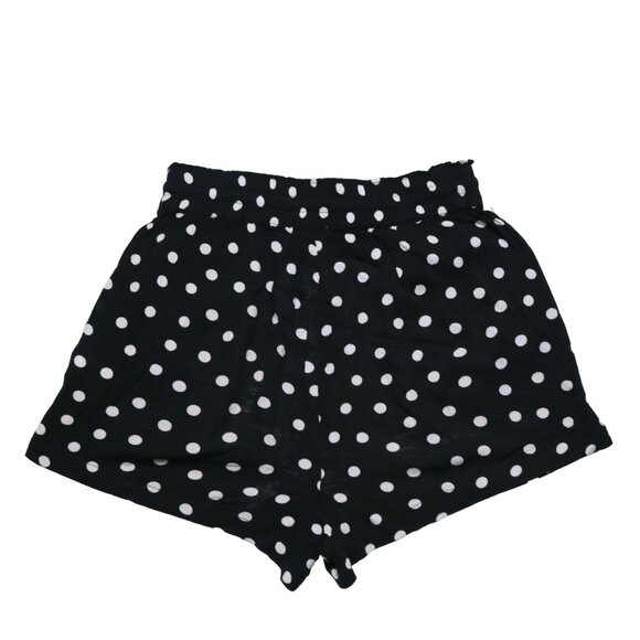 Garage Women's Ruffled White and Black Polka Dot Shorts, size Extra Small - Picture 2 of 9
